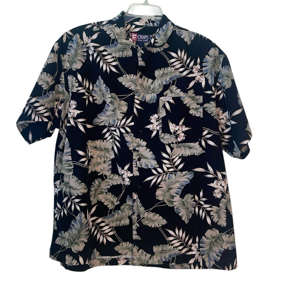 Chaps/Ralph Lauren short sleeve button up, cotton, Hawaiian shirt. Size XL GUC - Picture 6 of 7